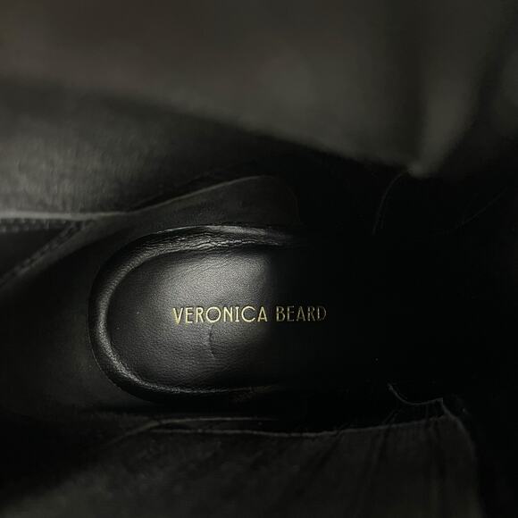 Veronica Beard Lisa Leather Mid Heel Ankle Bootie Boots Black Size 9.5M - Picture 12 of 13